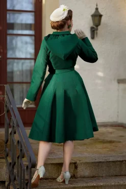 Store Miss Candyfloss Frodina Gia Wasserabweisender Mantel In Smaragdgrun