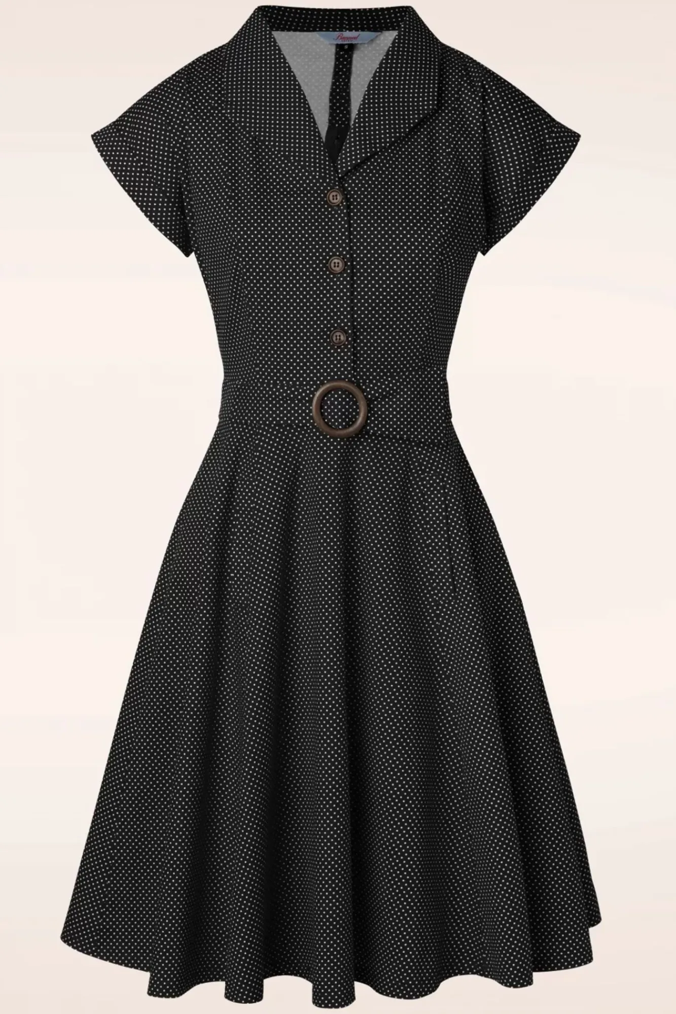 Fashion Banned Retro Gepunktetes Tanzkleid In Schwarz