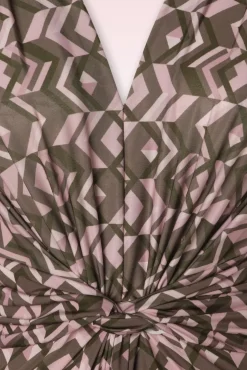 Sale Vintage Chic for Topvintage Gina Geo Print Jumpsuit In Braun