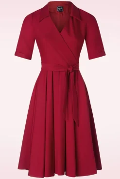 Cheap Glamour Bunny Business Babe Glenda Swing Kleid In Rot