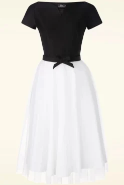 Hot Vintage Diva Grace Lee Swing Kleid In Schwarz Und Weis