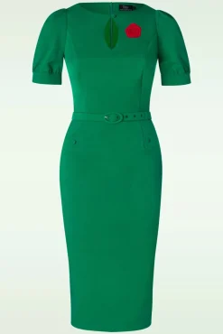 New Vintage Diva Graziella Etuikleid In Grun