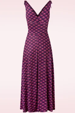 Sale Vintage Chic for Topvintage Grecian Fan Maxi Kleid In Lila