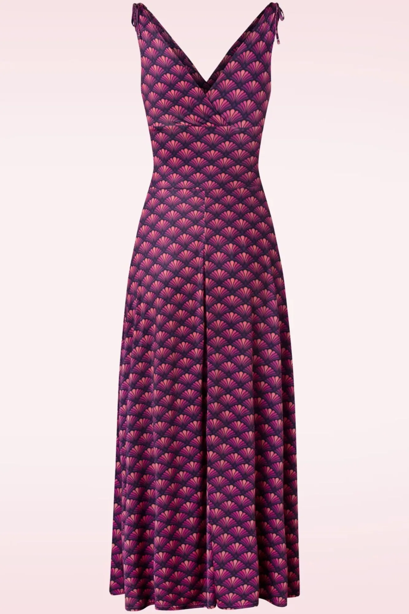 Sale Vintage Chic for Topvintage Grecian Fan Maxi Kleid In Lila