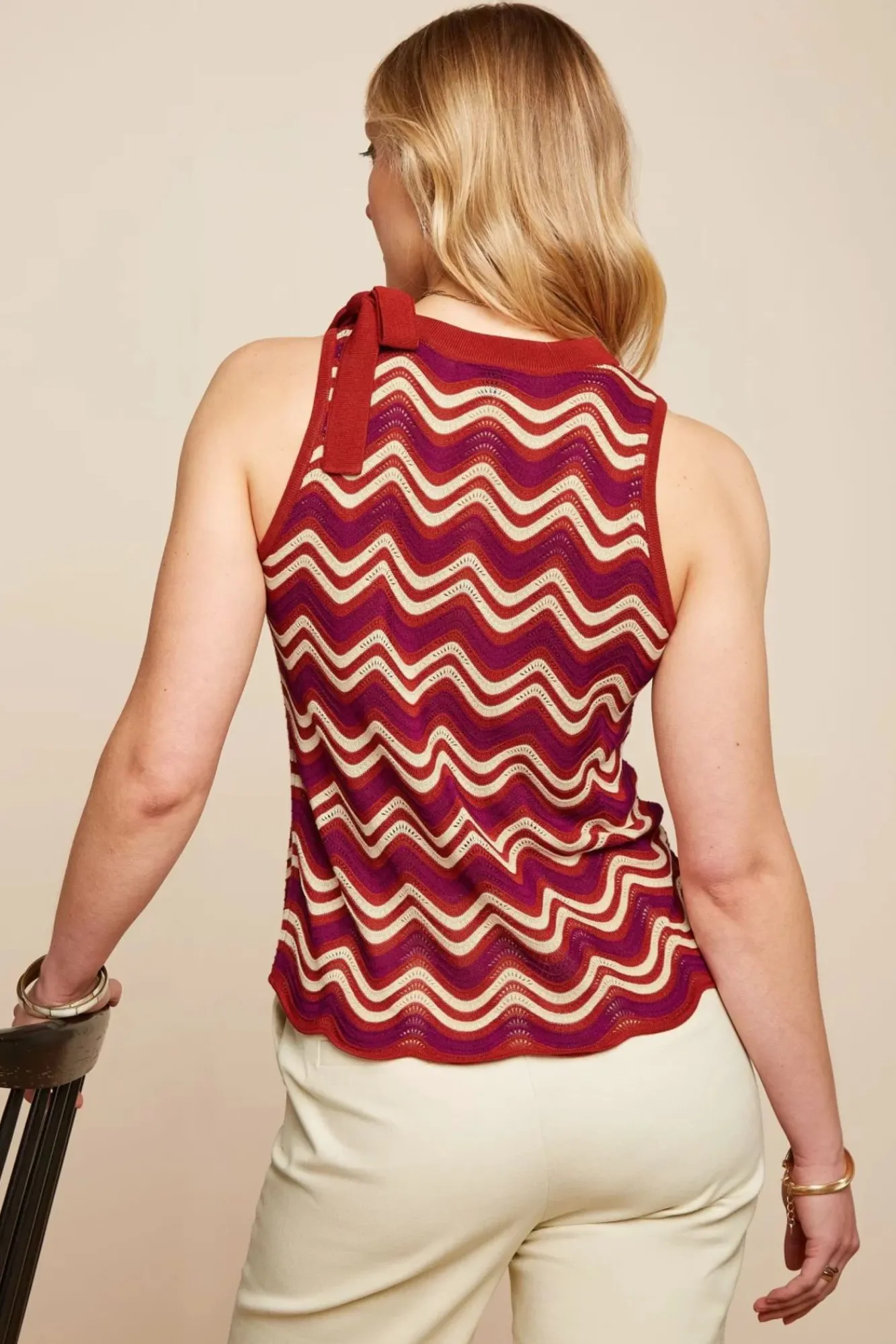 Hot King Louie Grooveland Top Mit Schleife In Umbre