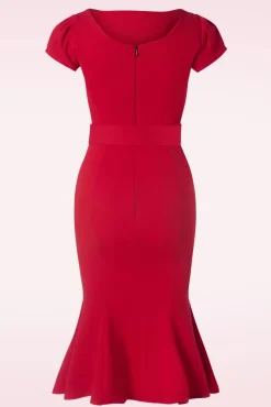 Online Vintage Chic for Topvintage Gwen Bleistiftkleid In Rot