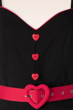 Sale Vixen Heart Buckle Capri Jumpsuit In Schwarz