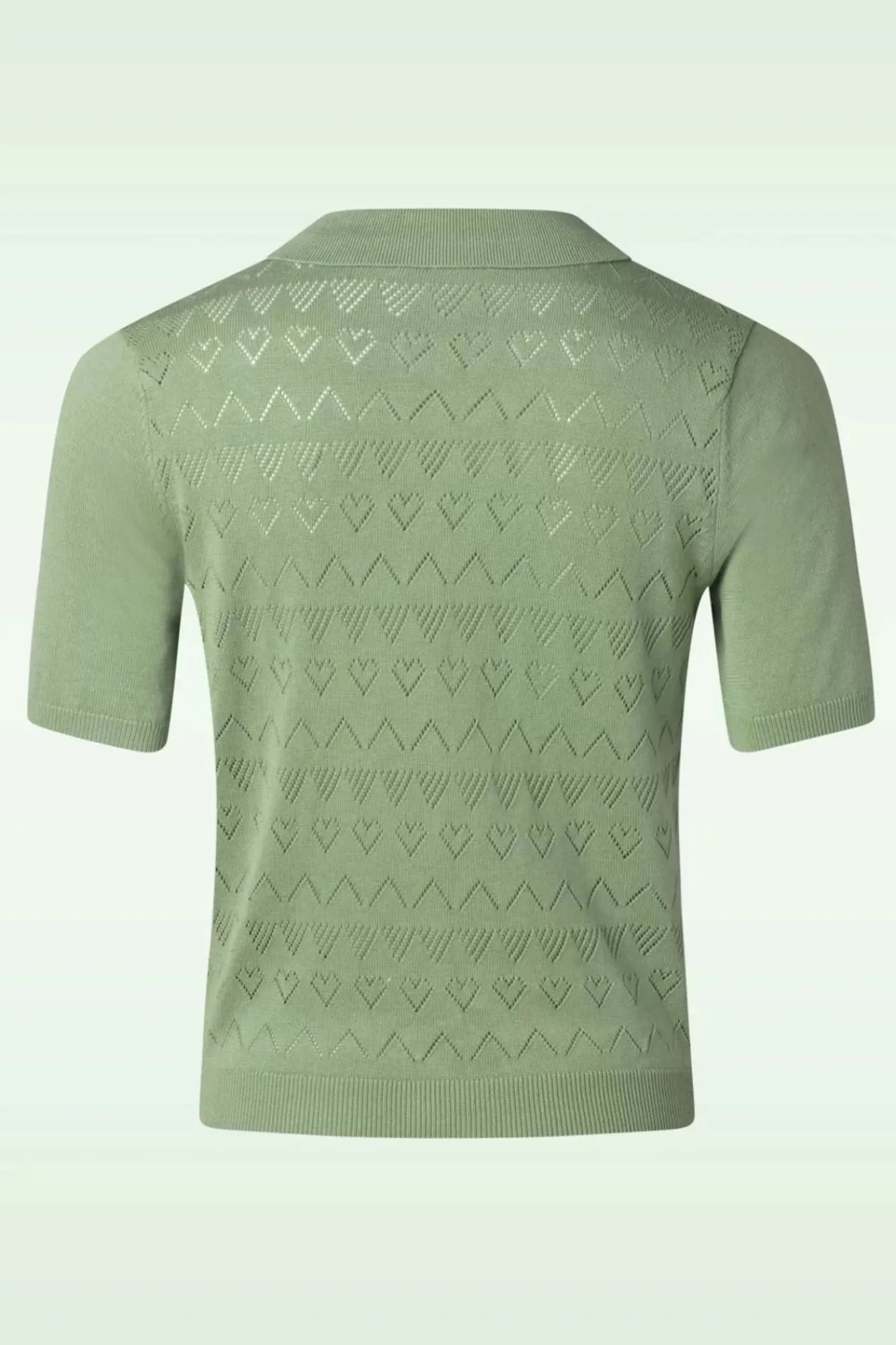 Discount Banned Retro Heart Waves Strickjacke In Grun