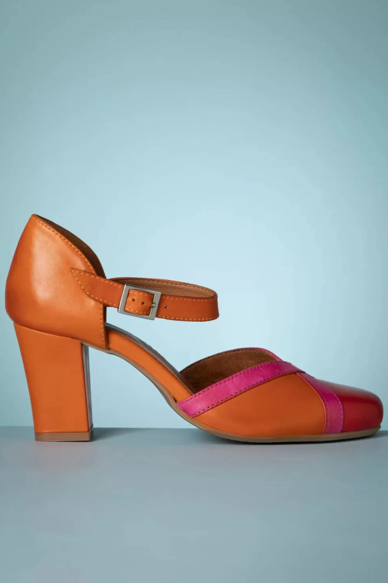 Clearance Miz Mooz Hedwig Mary Jane Pumps In Scharlachrot Und Orange