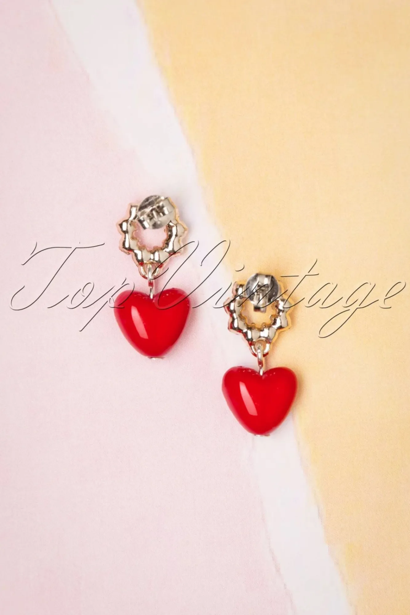 Best Sale Sweet Cherry Herz- Und Perlenohrringe In Rot