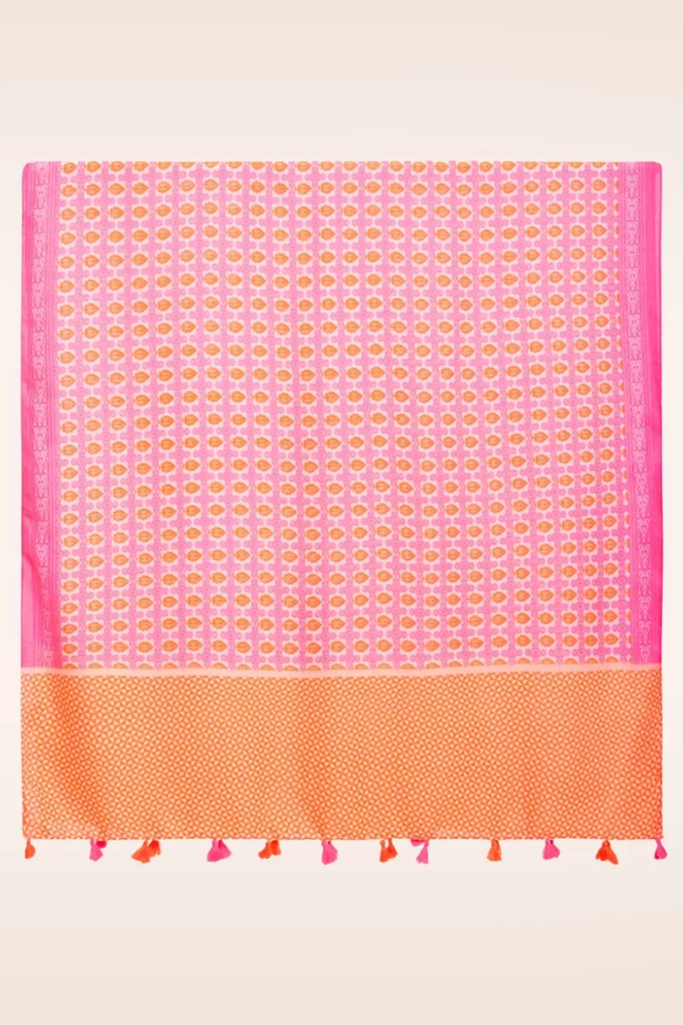 Cheap Smashed Lemon Iris Schal In Fuchsia Und Orange