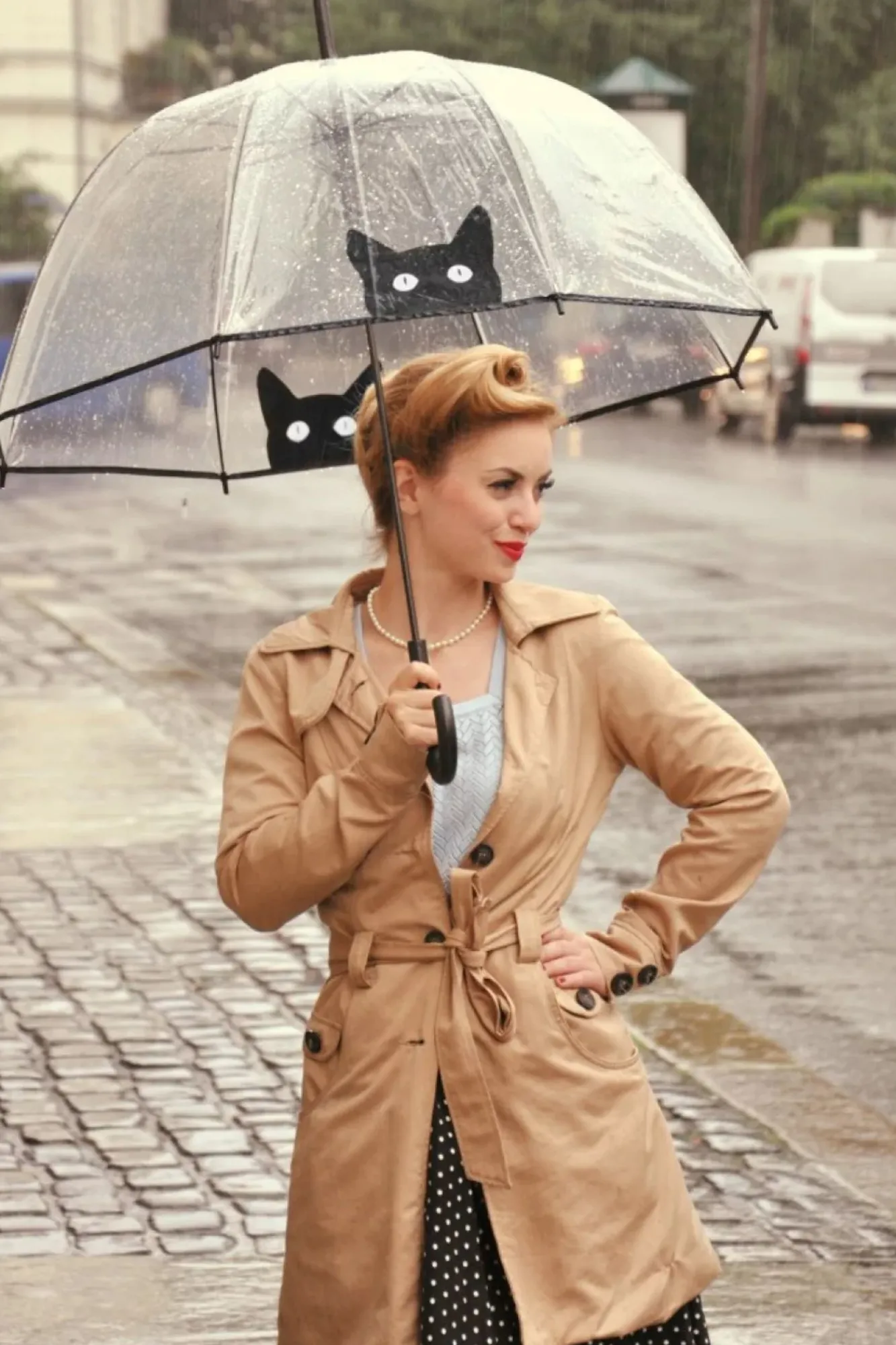 Discount So Rainy It'S Raining Cats Transparenter Kuppelschirm