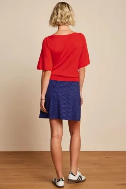 Discount King Louie Ivy Top Wide Sleeve Club In Feurigem Rot