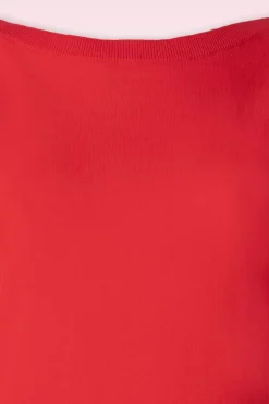 Discount King Louie Ivy Top Wide Sleeve Club In Feurigem Rot