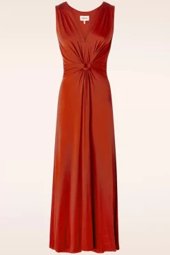 Shop Surkana Jasmine Maxi Kleid In Ziegelrot