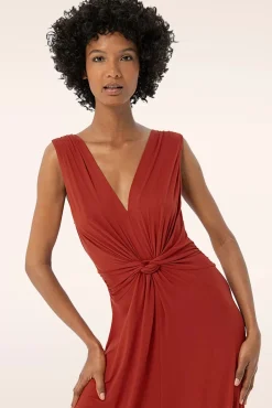 Shop Surkana Jasmine Maxi Kleid In Ziegelrot