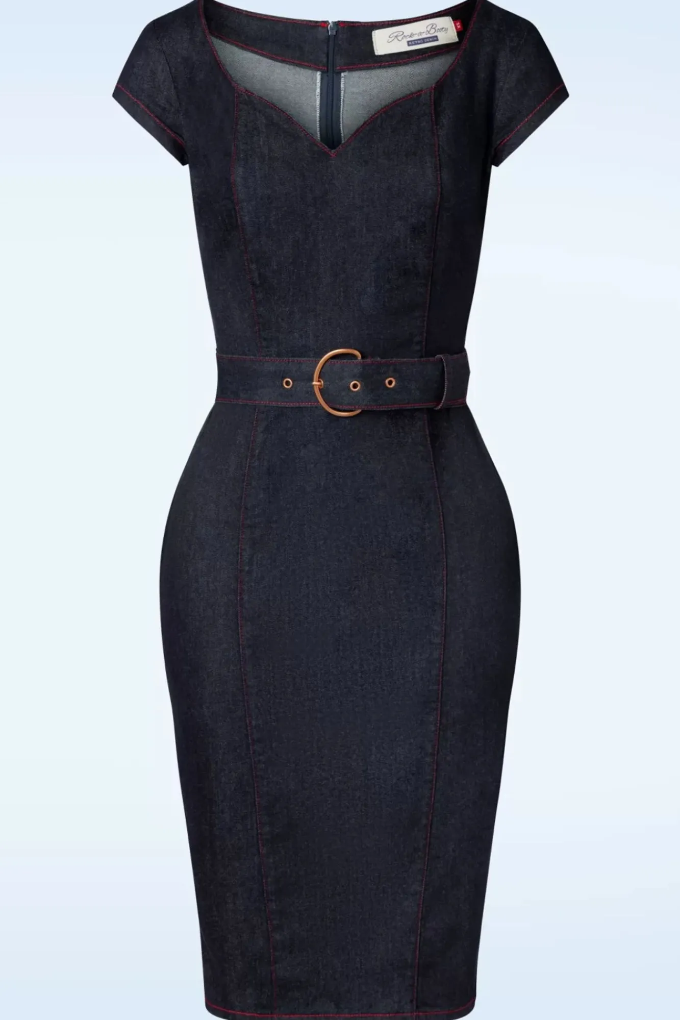 Online Rock-a-Booty Jenna Etuikleid Aus Dunklem Denim