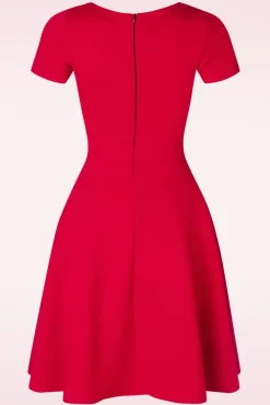 Best Sale Vintage Chic for Topvintage Jenna Jacquard Kleid In Rot