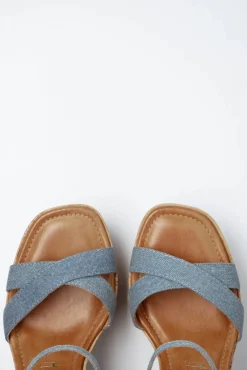 Fashion Tamaris Jenna Plateau Sandalen In Denim