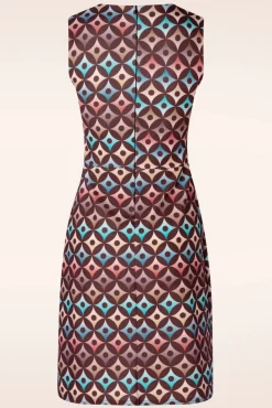 Cheap Vintage Chic for Topvintage Jenny Kleid Mit Geo Print In Braun