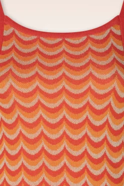 Best WNT Collection Jessie Waves Midi Kleid In Orange