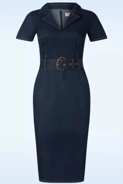 Store Rock-a-Booty Jodie Etui Kleid In Dark Denim