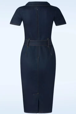 Store Rock-a-Booty Jodie Etui Kleid In Dark Denim