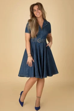 New Rock-a-Booty Jodie Swing Kleid In Blau