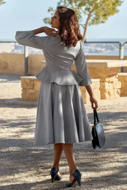 Discount Miss Candyfloss Julie Silver Taillierter Blazer In Grau