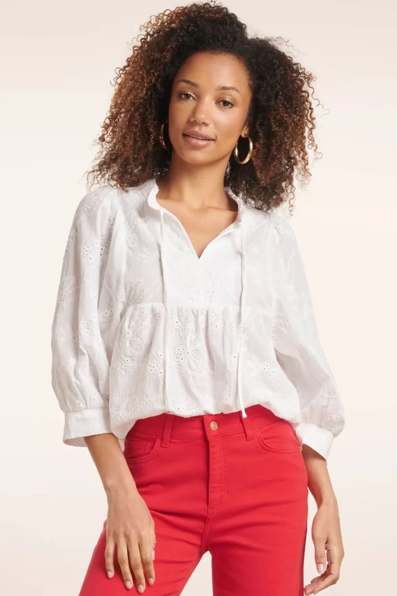 Cheap Smashed Lemon Juliette Bestickte Bluse In Weis