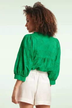 Cheap Smashed Lemon Juliette Bestickte Bluse In Grun