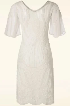 Shop GatsbyLady Kate Flapper-Kleid In Elfenbein