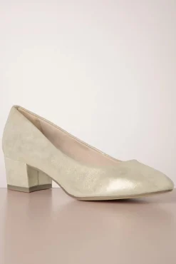 New Tamaris Katrin Suedine Pumps In Champagne
