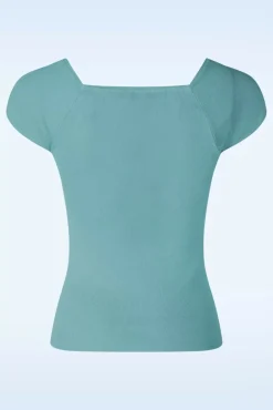 Sale Zilch Kaylie Top In Porzellan Blau