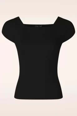 Fashion Zilch Kaylie Top In Schwarz