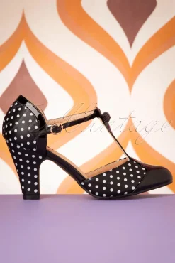 Online Banned Retro Kelly Lee Pumps Mit T-Strap In Schwarz