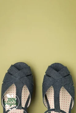 Outlet B.A.I.T. Kira Keilsandalen In Jeansblau