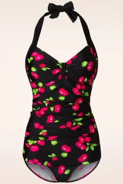 Hot Belsira Kirsch-Badeanzug In Schwarz