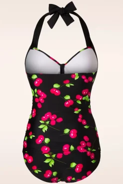 Hot Belsira Kirsch-Badeanzug In Schwarz