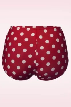 Best Esther Williams Klassische Polka-Bikinihose In Rot Und Weis