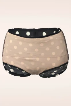 Sale Esther Williams Klassische Polka-Bikinihose In Schwarz Und Weis