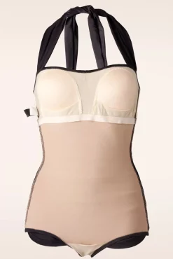 Cheap Esther Williams Klassischer 50Er-Badeanzug, Schwarz