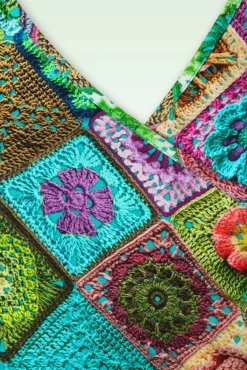 Fashion LaLamour Klassisches Cross Kleid In Granny Pastell