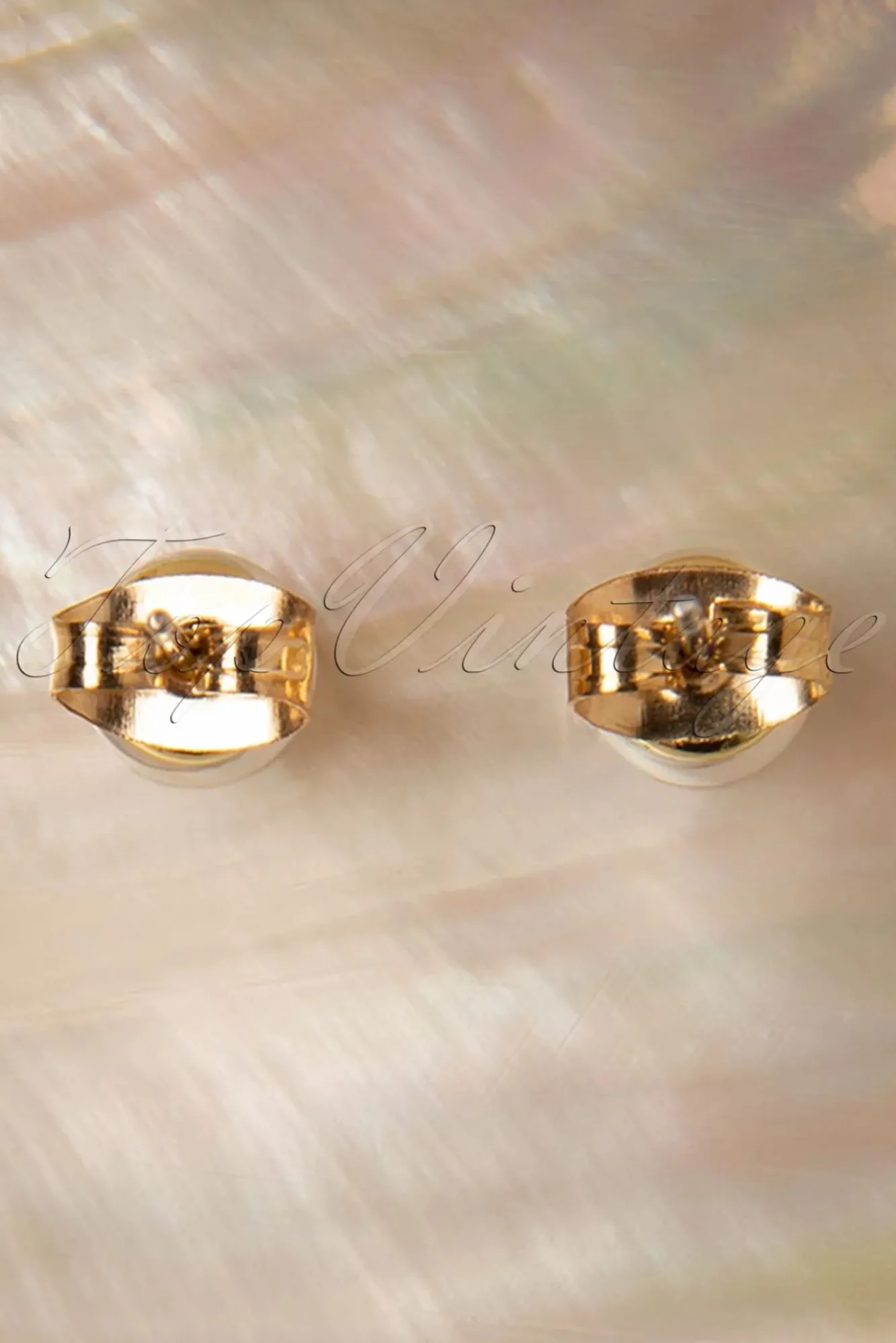 Online Topvintage Boutique Collection Kleine Perlenohrstecker In Elfenbein