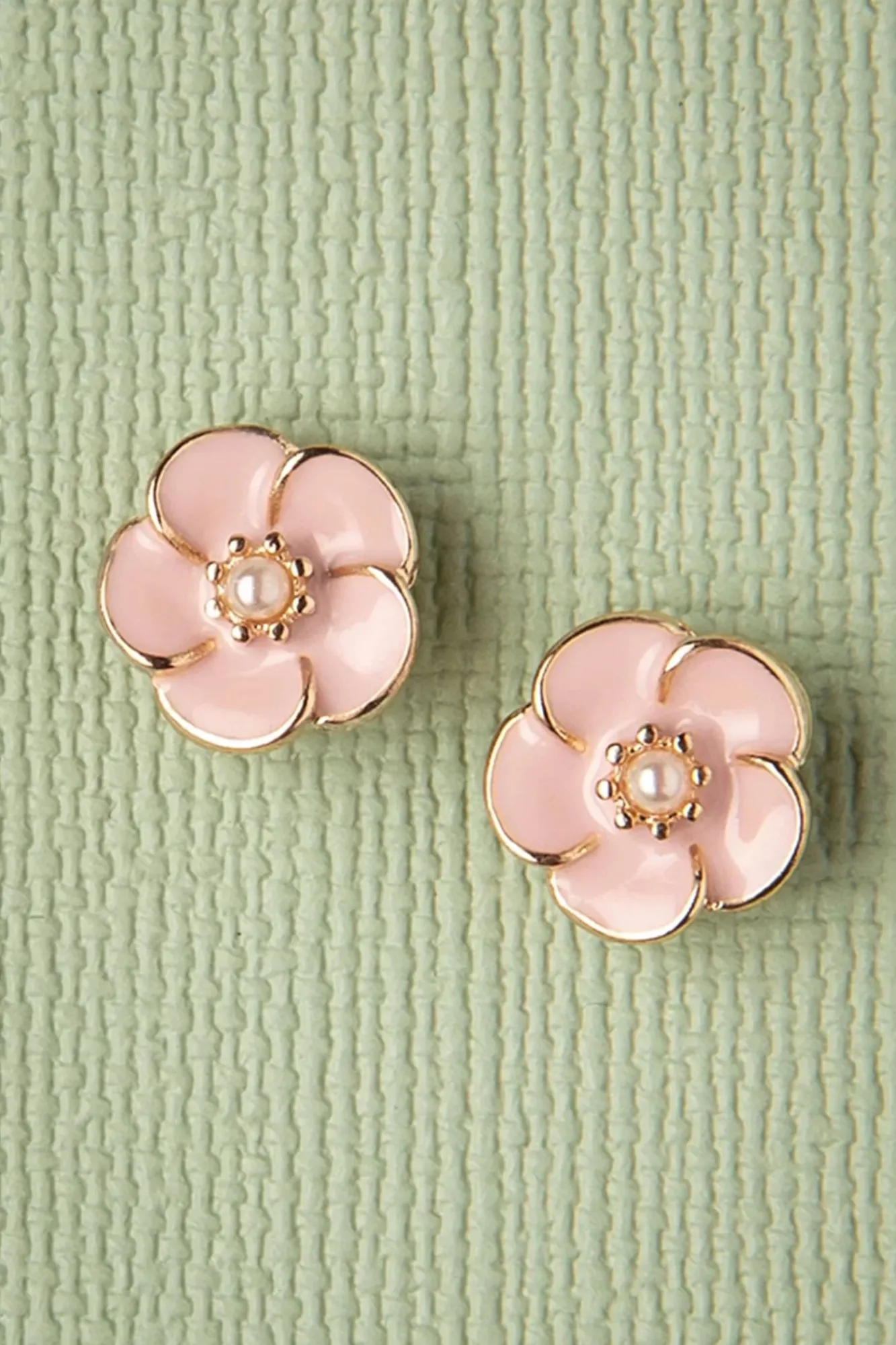 Best Lovely Kleine Rosen-Ohrstecker In Zartrosa