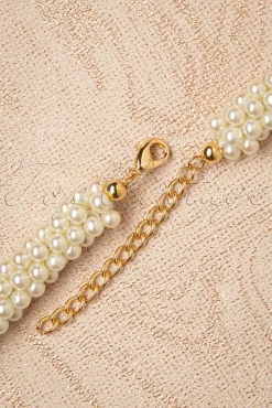 Fashion Topvintage Boutique Collection Klobige Perlenkette In Elfenbein