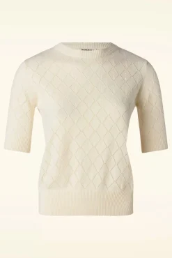Clearance Circus Knitted Top In Off White