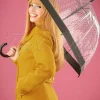 Best Sale So Rainy Lady Dot Transparenter Kuppelschirm In Schwarz