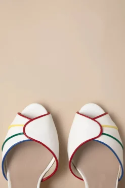 Sale Chelsea Crew Larisa Peeptoe Sandalen In Weis