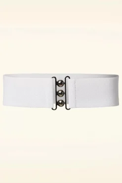 Discount Banned Retro Lauren Retro Stretch Gürtel In Weis